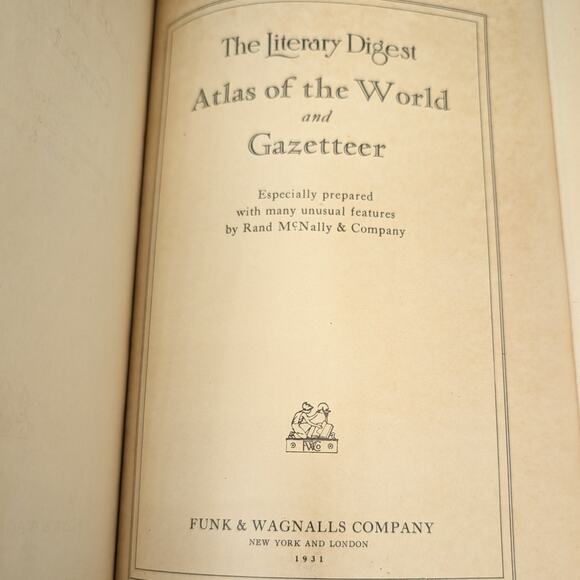 The Literary Digest 1931 Atlas of the World and Gazetteer Book Rand McNally Maps - Picture 7 of 15